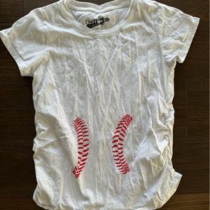 Motherhood maternity baseball crewneck
